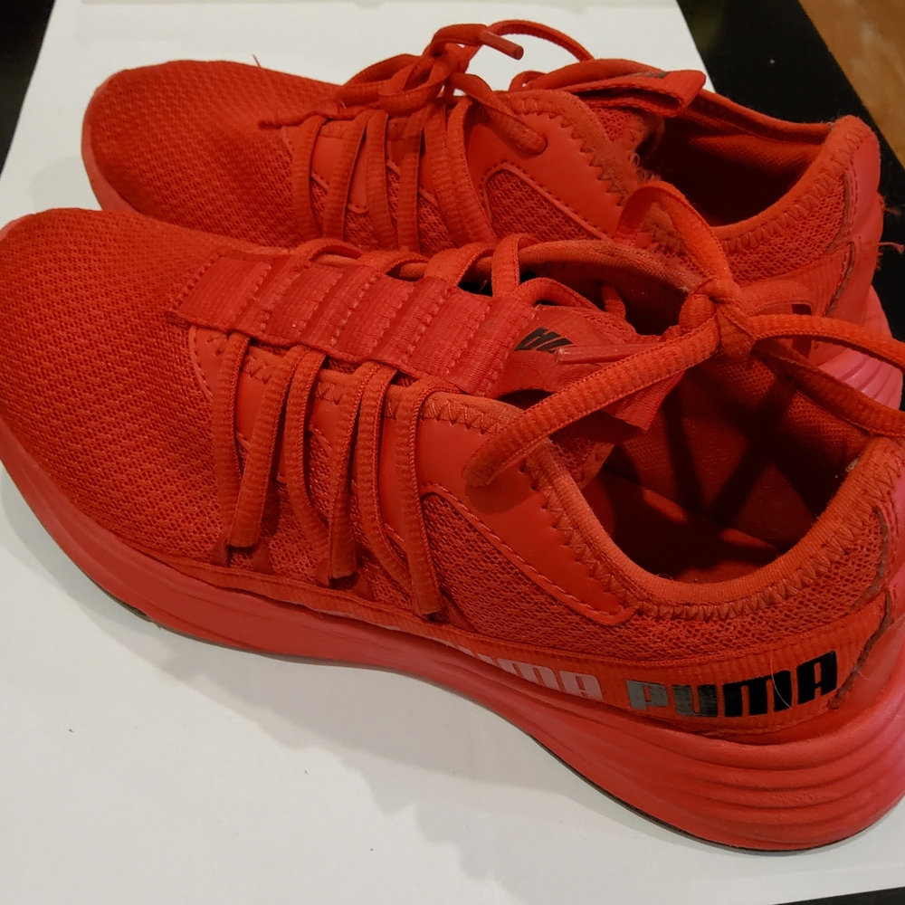 Puma Big Boys All-Over Red Athletic Sneakers